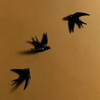 Hirondelle Volage Emaille Noir