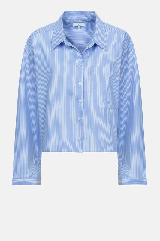 Chemise Lana Light Blue Striped Cropped