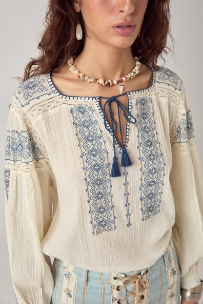 Chemise Claudia Lapislazuli