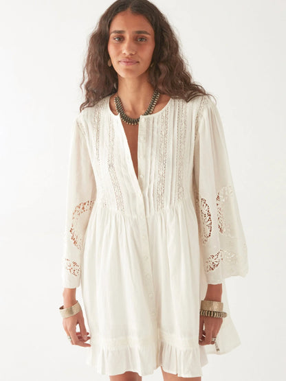 Robe Clementine White Lilies