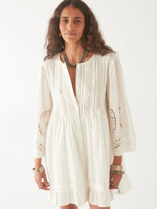 Robe Clementine White Lilies