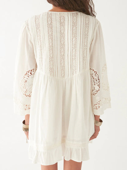 Robe Clementine White Lilies