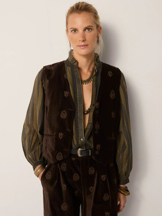 Chemise Anika Khaki Stripes