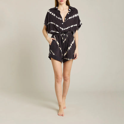 Chemise Corinthe Tie Dye Black Navy