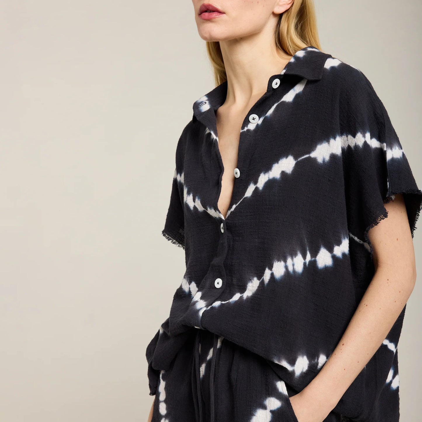 Chemise Corinthe Tie Dye Black Navy