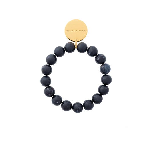 Bracelet Mini Beads Flex Black Universe Marble