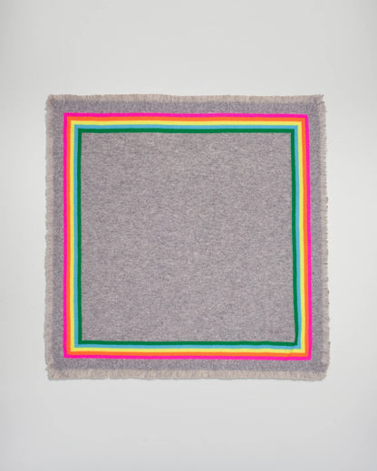 Foulard Bandes Multico Gris Chine