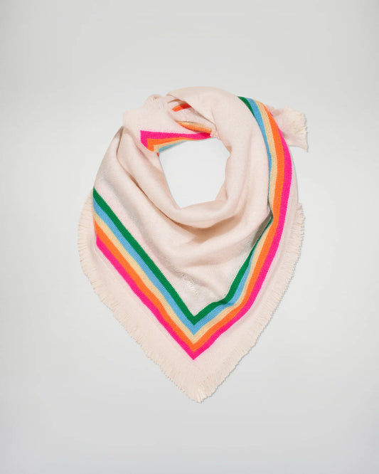 Foulard Bandes Multico Ecru