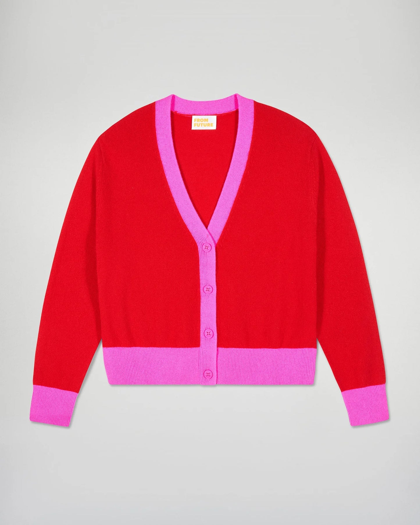Cardigan Bicolore Hot Red