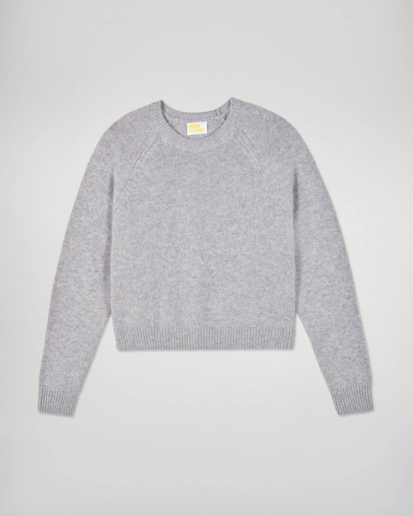 Pull Col Rond Gris Chine Fonce