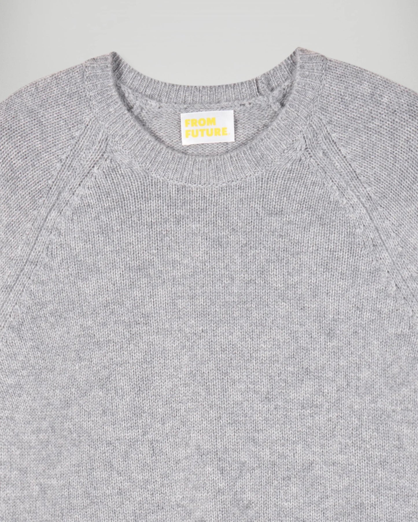 Pull Col Rond Gris Chine Fonce