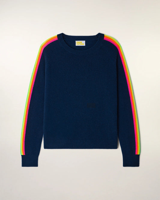 Pull Bandes Manches Multico Navy