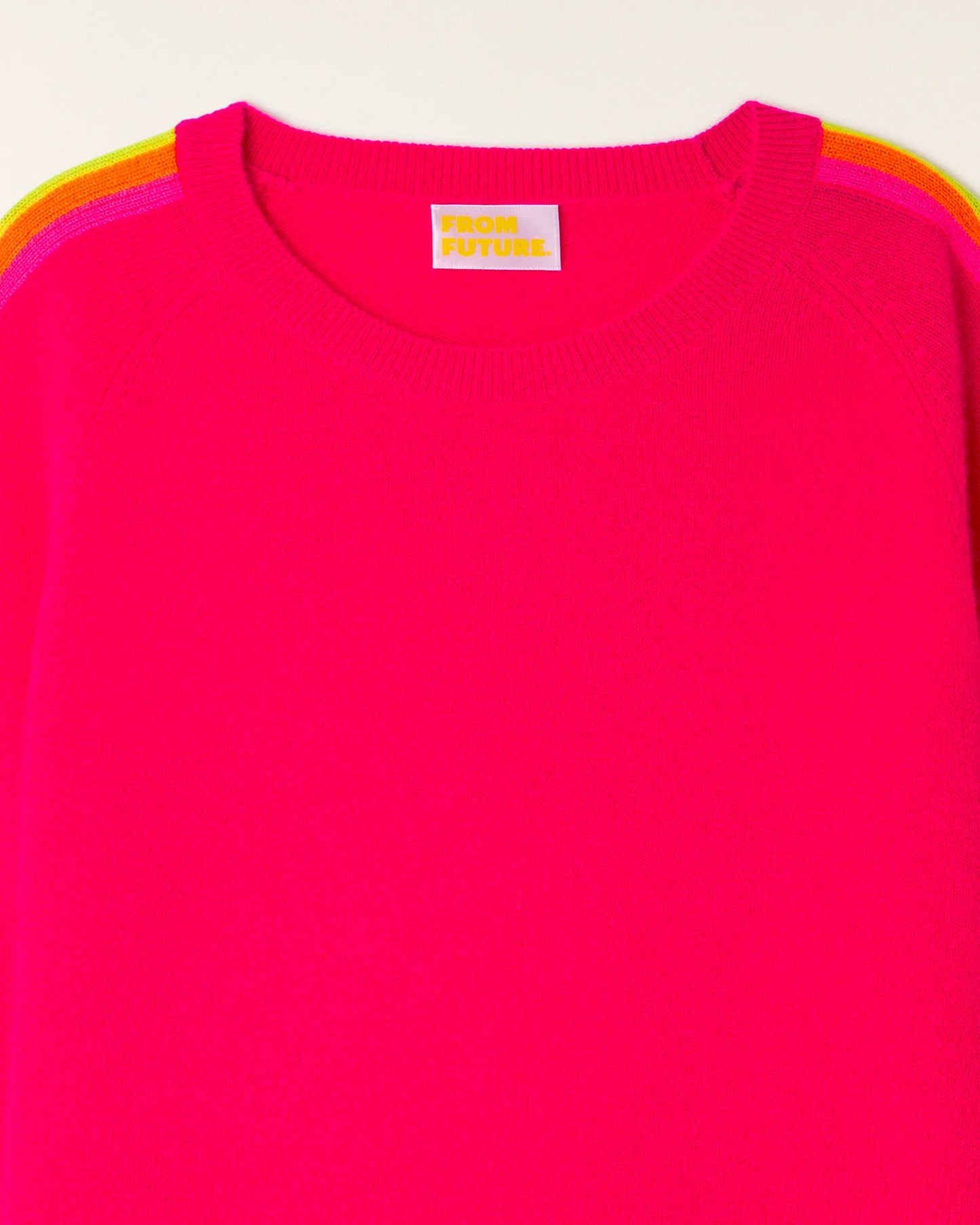 Pull Bandes Manches Multico Tropical Raspberry