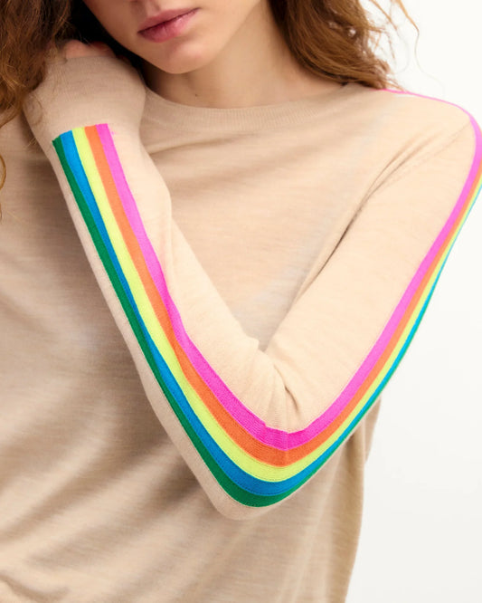 Pull Merinos Beige Chine