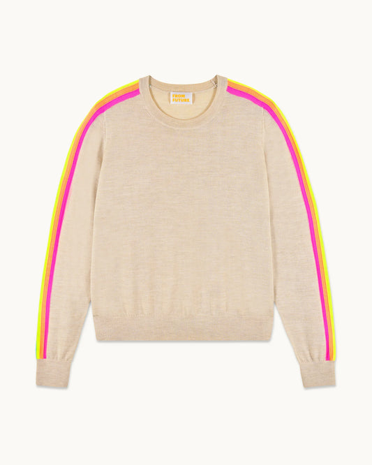 Pull Merinos Beige Chine