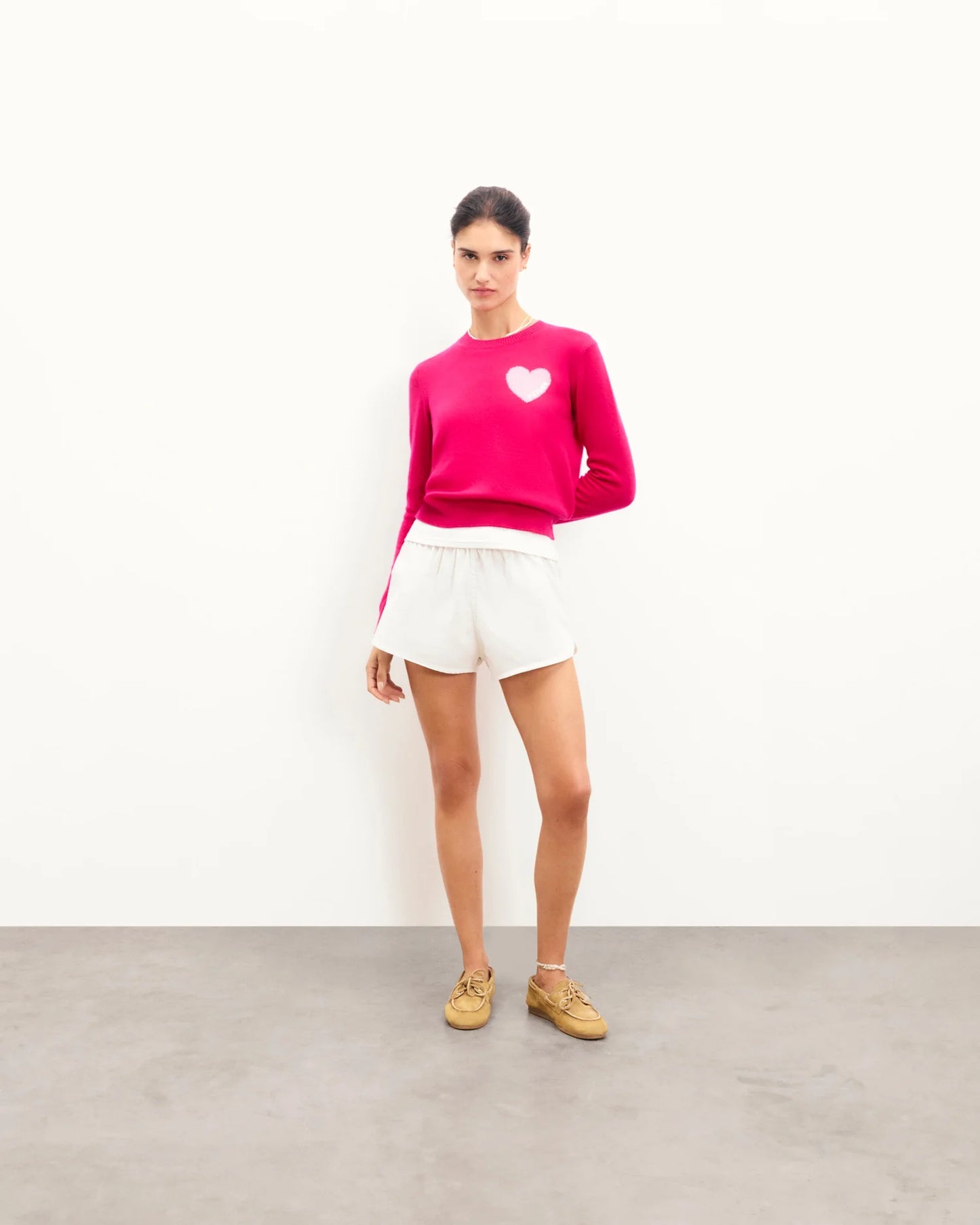 Pull Coeur Broderie Future Tropical Raspberry