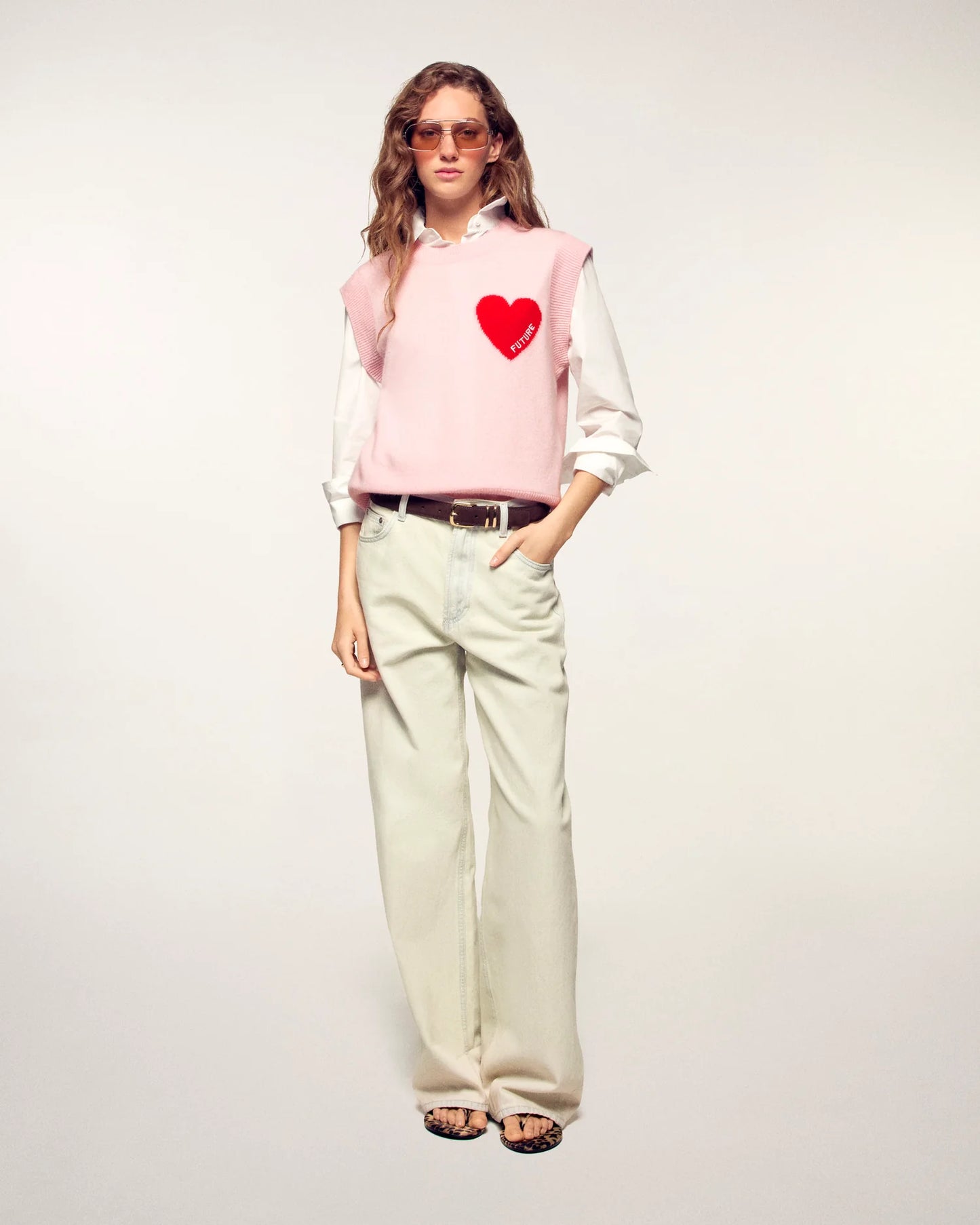 Pull Sans Manches Sky Pink