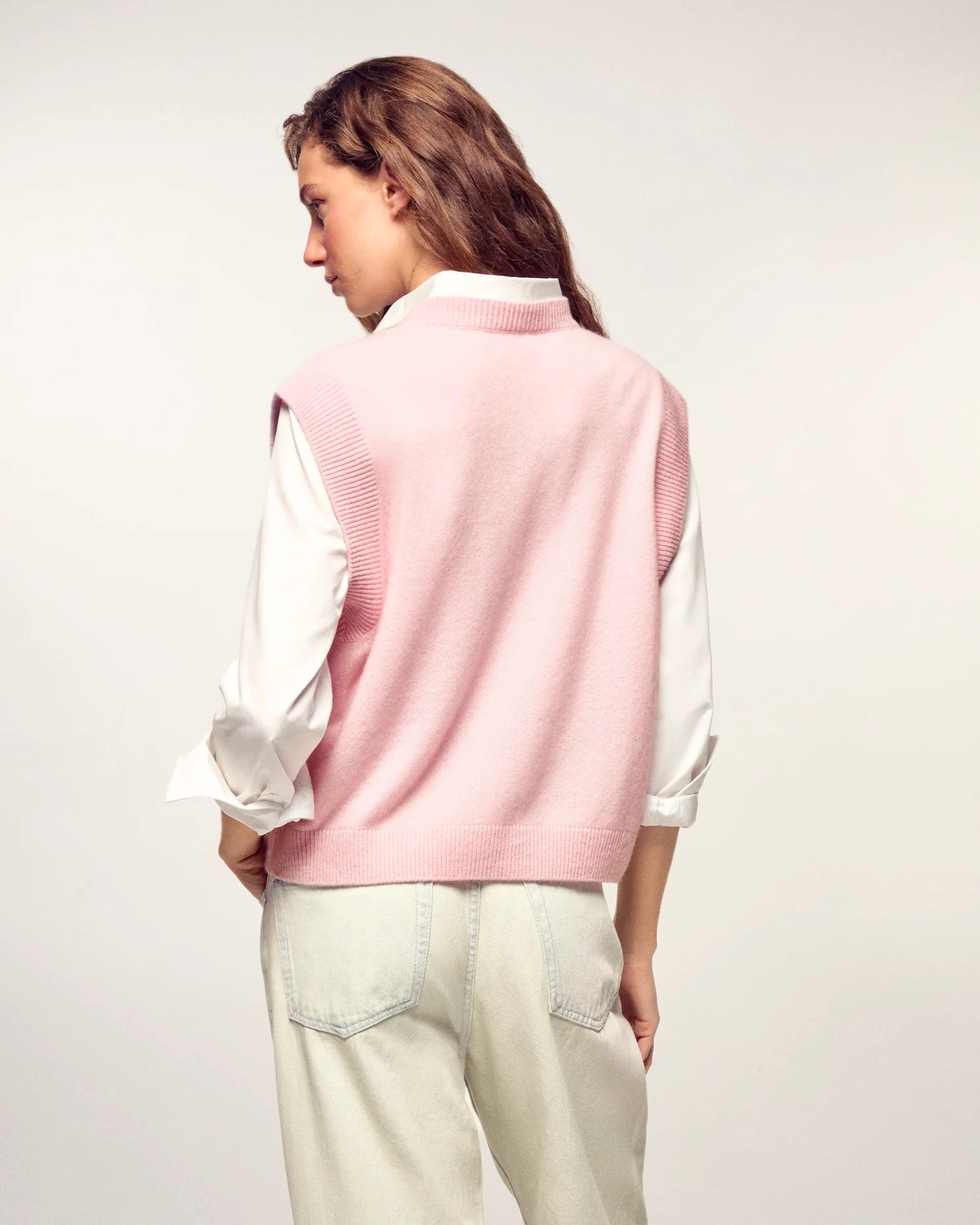 Pull Sans Manches Sky Pink