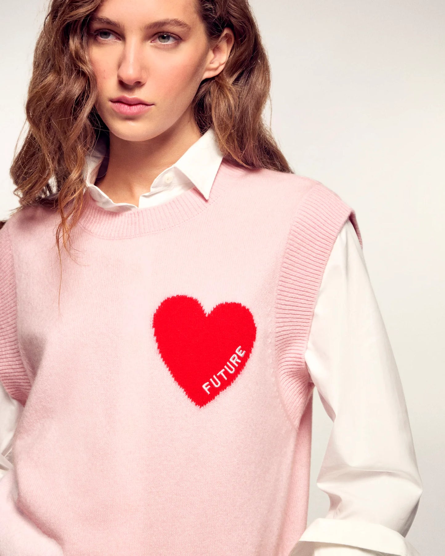 Pull Sans Manches Sky Pink