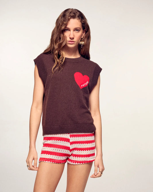 Pull Sans Manches Chocolat