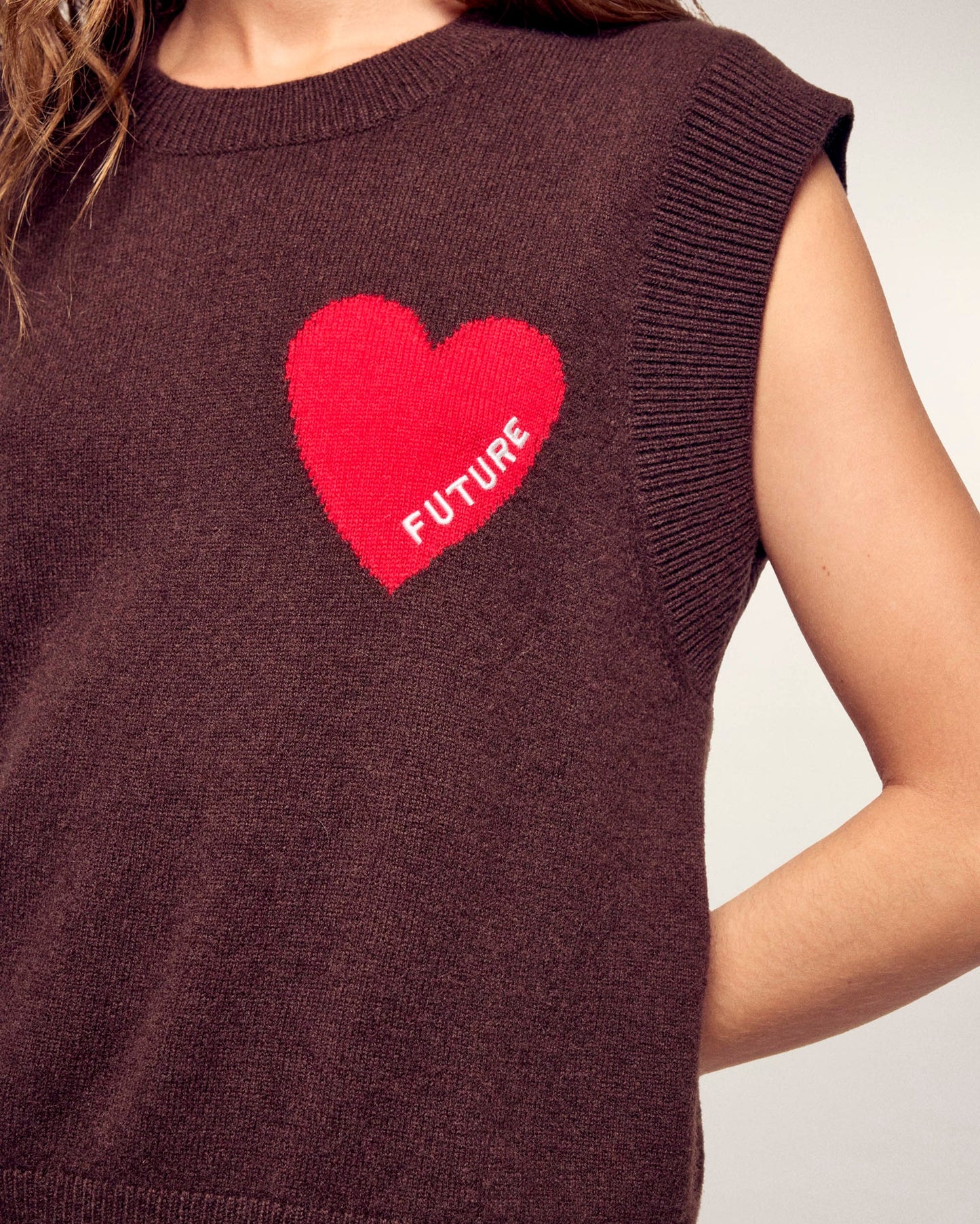 Pull Sans Manches Chocolat