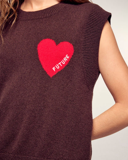 Pull Sans Manches Chocolat