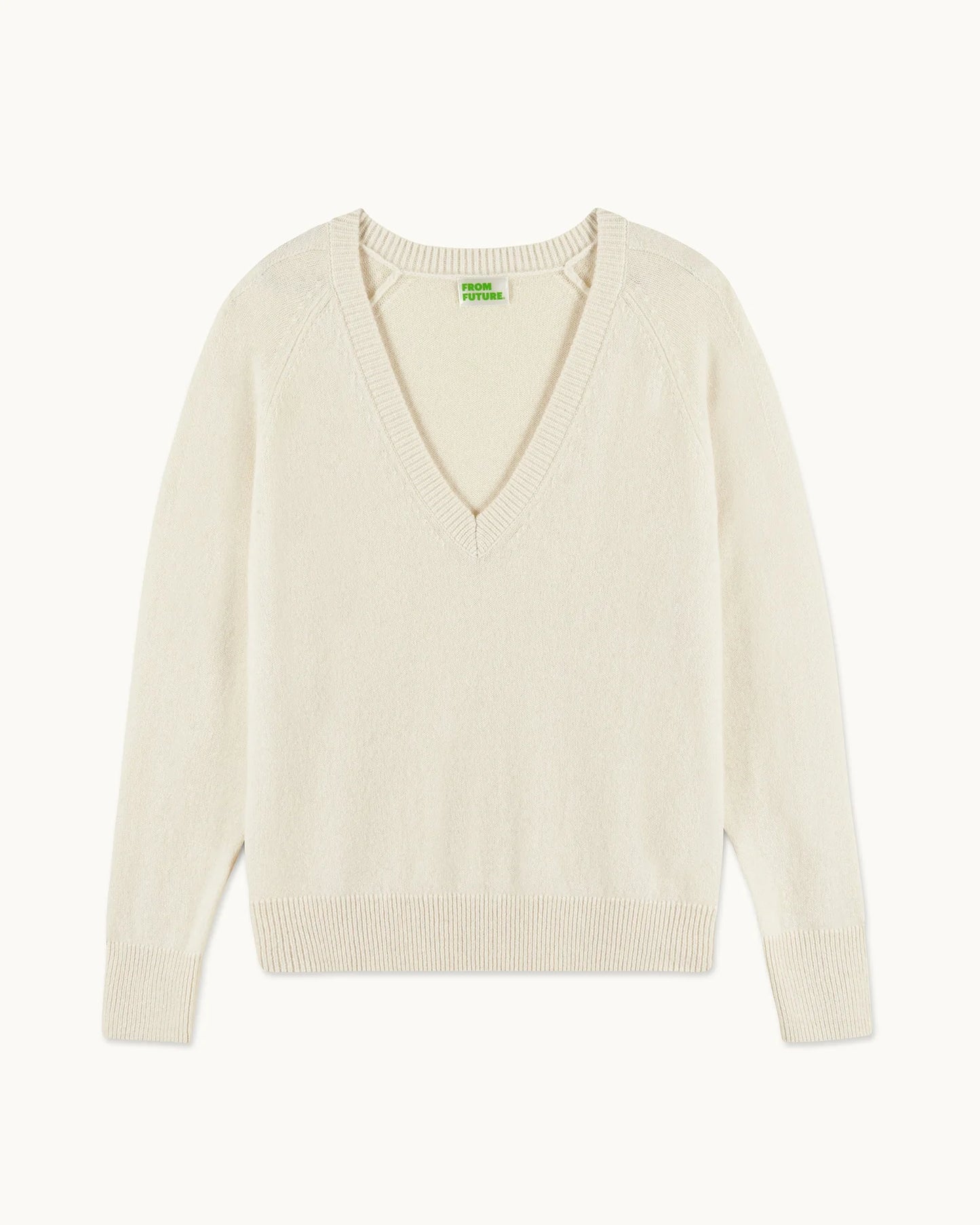 Pull Col V Oversize Ecru