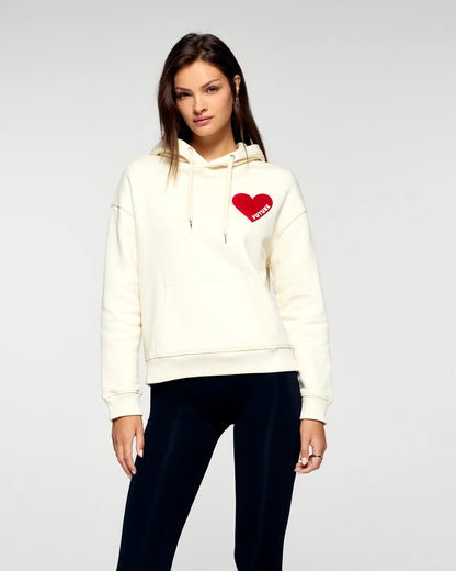 Sweat Capuche Coeur Sable