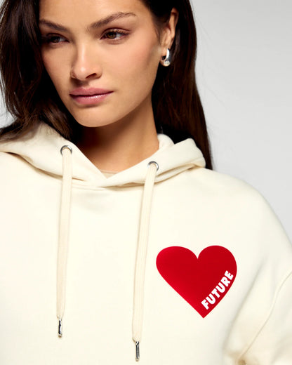 Sweat Capuche Coeur Sable