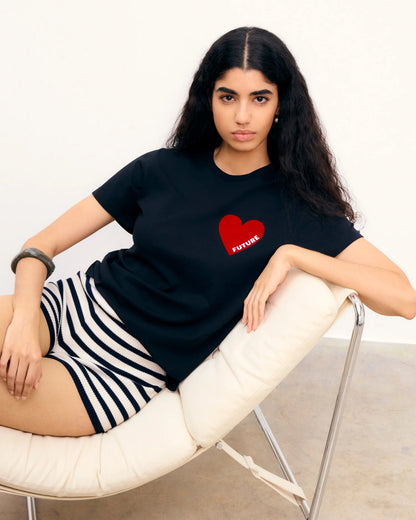 T-shirt Coeur Noir