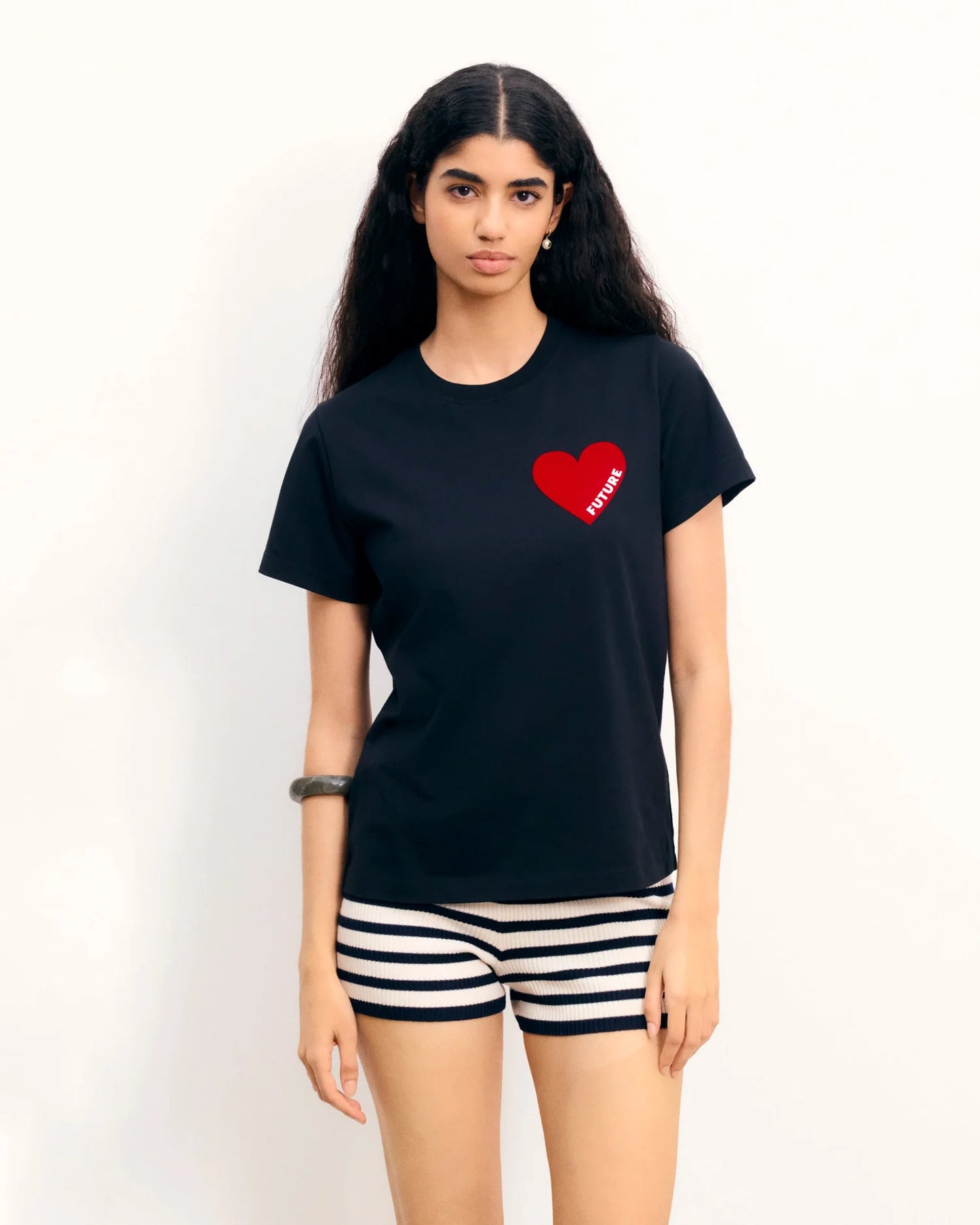 T-shirt Coeur Noir