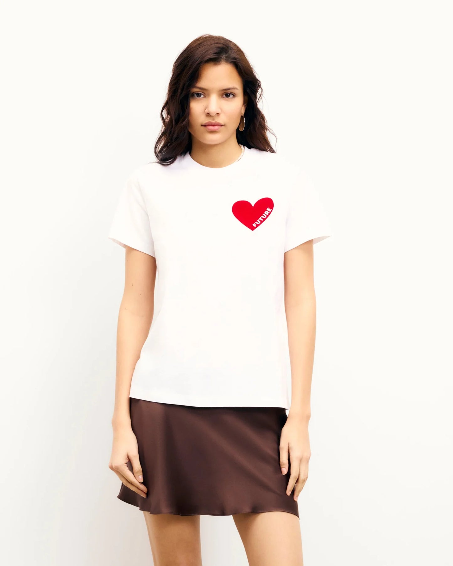 T-shirt Coeur Blanc