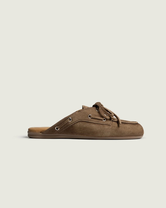 Mules Daim Dark Brown