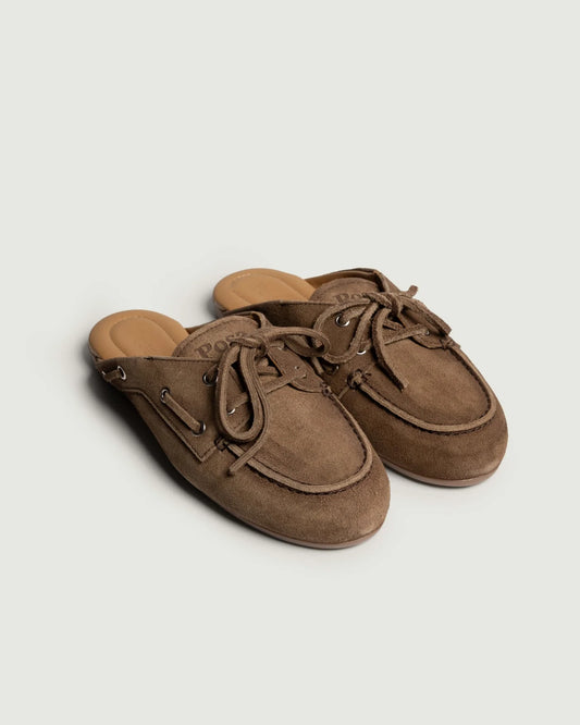 Mules Daim Dark Brown