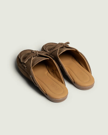 Mules Daim Dark Brown