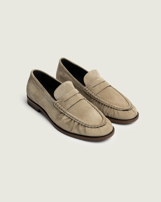 Mocassin Penny Daim Light Taupe