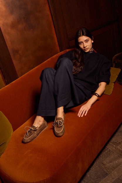 Mocassins Bateau Daim Dark Brown