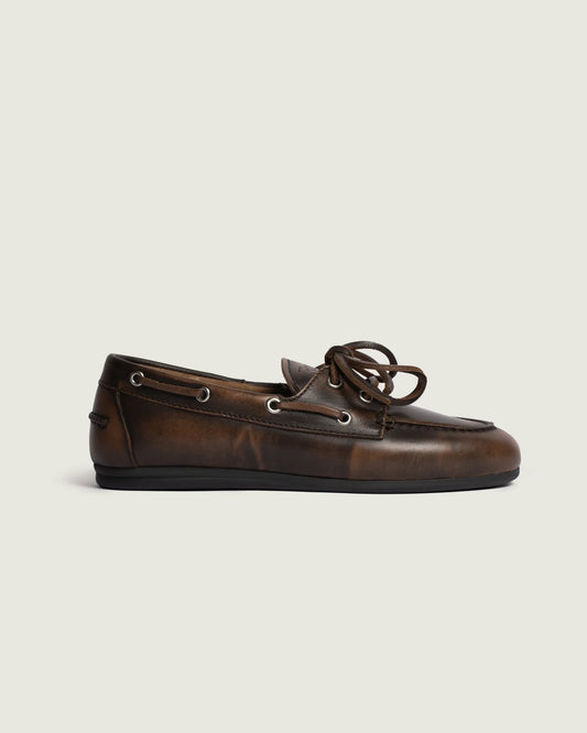 Mocassins Bateau Cuir Coffee