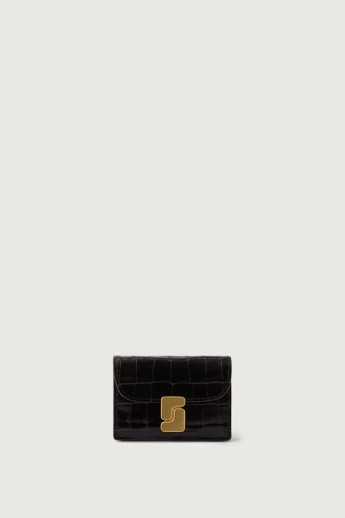 Porte Cartes Aube Croco Marron