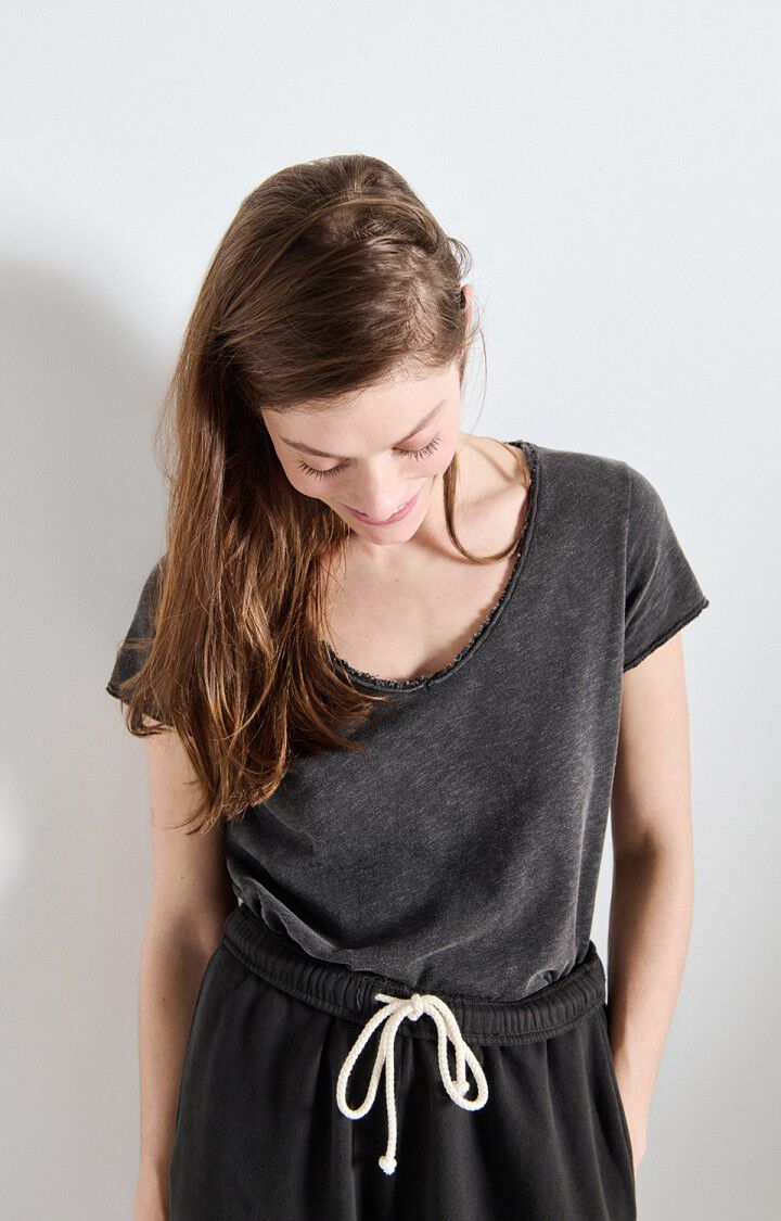 T-shirt Sonoma Col V Noir Vintage
