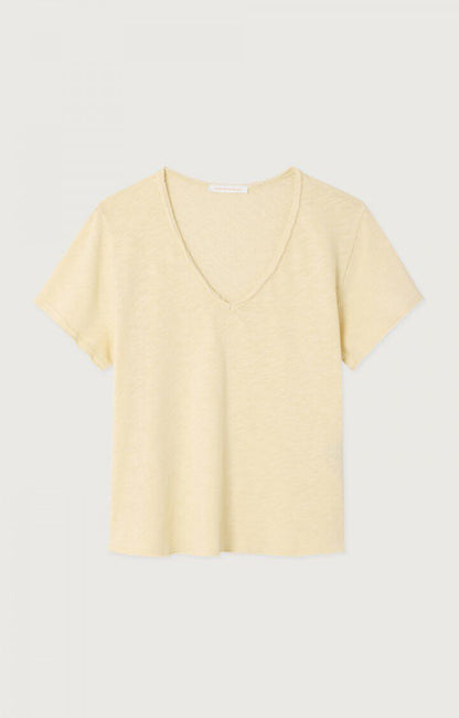 T-shirt Sonoma Col V Vanille Vintage