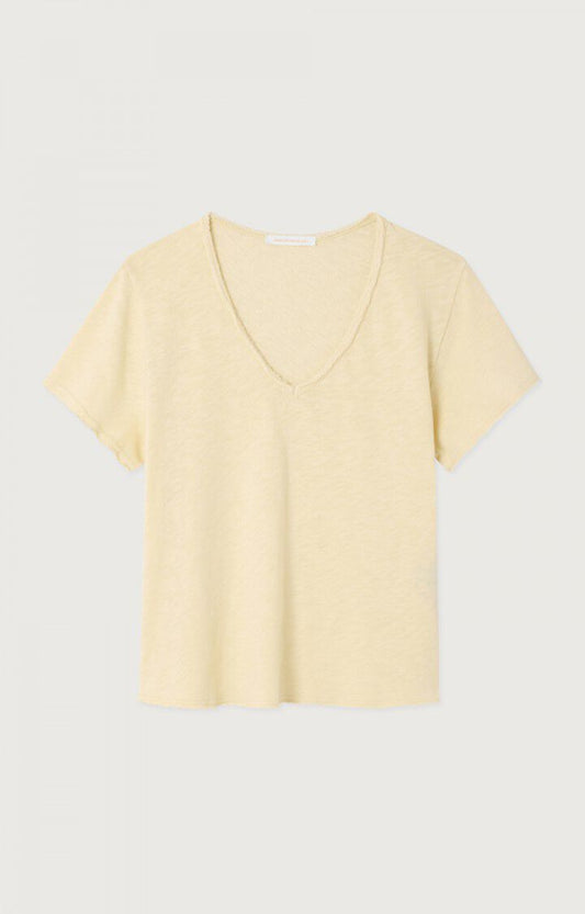 T-shirt Sonoma Col V Vanille Vintage