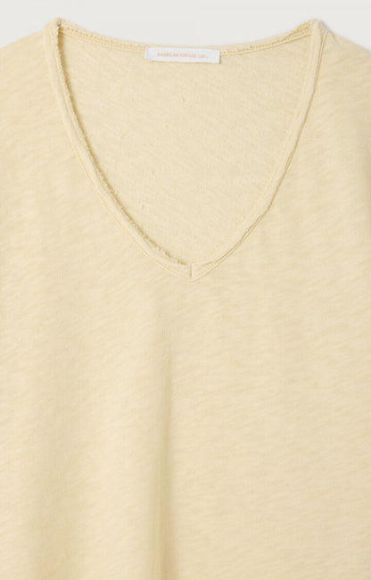 T-shirt Sonoma Col V Vanille Vintage