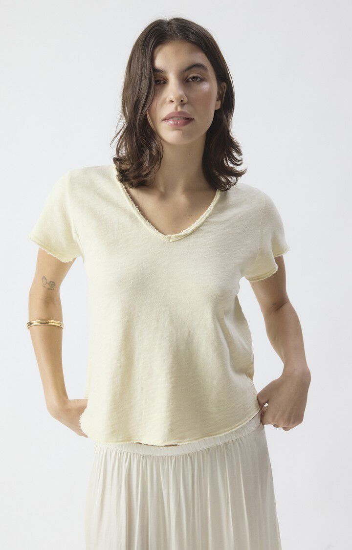 T-shirt Sonoma Col V Vanille Vintage