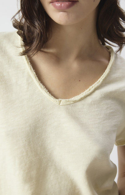 T-shirt Sonoma Col V Vanille Vintage