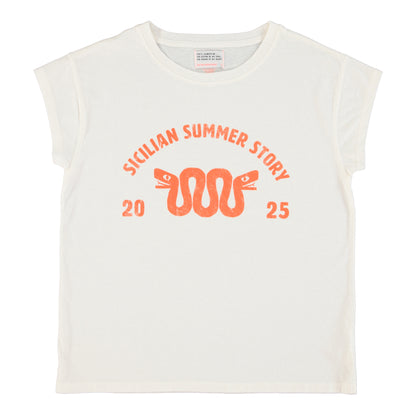 T-shirt Sicilian Summer Story Ecru
