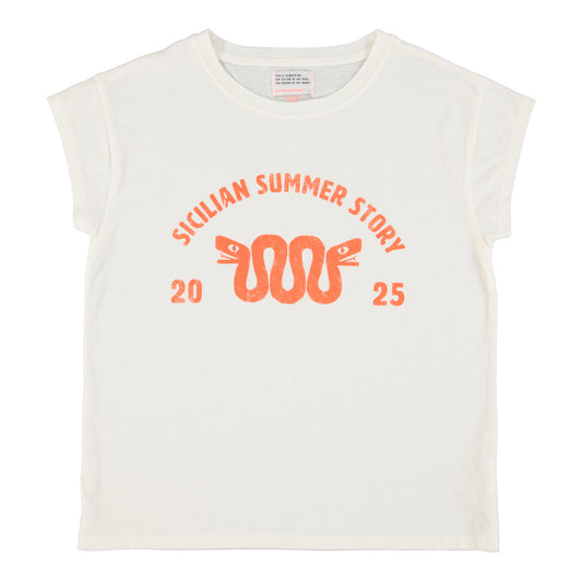 T-shirt Sicilian Summer Story Ecru