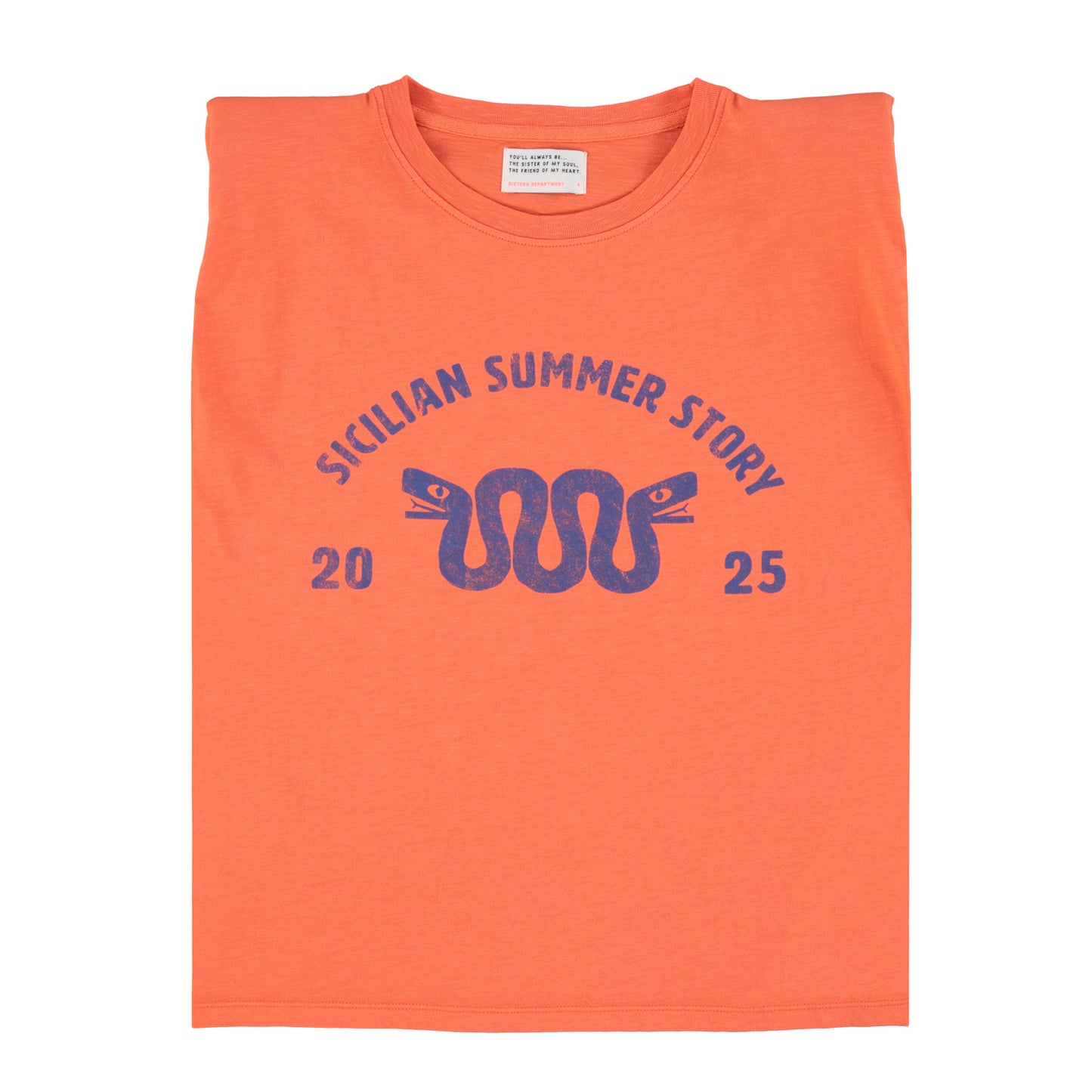 T-shirt Epaulettes Sicilian Summer Story Orange