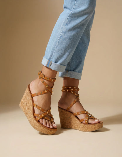 Sandales Trisulapyr Noisette Or
