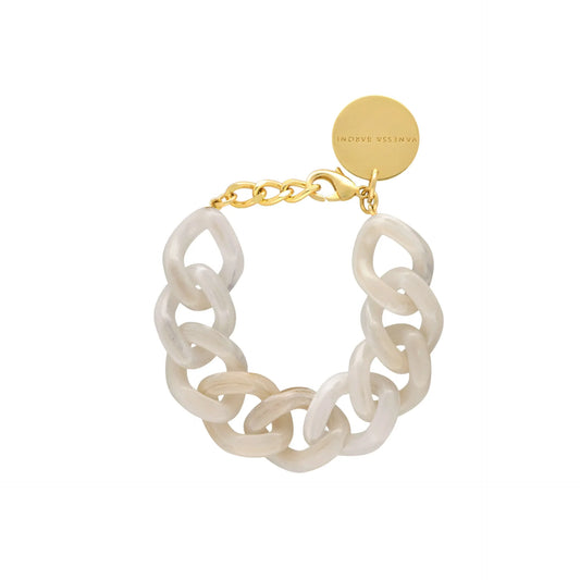 Bracelet Flat White Marble